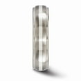 thumbnail image 3 of Edward Mirell Titanium Brushed&Polished w/Sterling Silver 6mm Band EMR184, 3 of 4