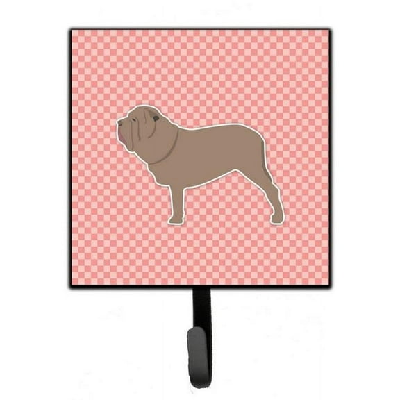 Carolines Treasures BB3665SH4 Neapolitan Mastiff Checkerboard Pink Leash or Key Holder