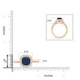thumbnail image 5 of ANGARA Natural Cushion 1 ct Blue Sapphire Ring with Diamond Halo in 14K Rose Gold for Women (Size-6mm) | September Birthstone, Anniversary, Jewelry Gift for Women | Natural Blue Sapphire Ring, 5 of 10