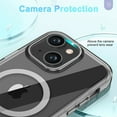thumbnail image 4 of Allytechgroup iPhone 15 Plus Case with Screen Protector, Magnetic Back Cover Compatible with Magsafe Transparent Shockproof Drop Proof Phone Case for Apple iPhone 15 Plus, Grey, 4 of 8