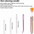 thumbnail image 2 of 32Pcs 4 Size Aluminum Knitting Needles Set Multicolour Sewing Needles Kit Large Big Eyes Crochet Metal Blunt Yarn Darning Embroidery Needle for Hand Sewing Making Weaving Stringing Supply colorful, 2 of 5