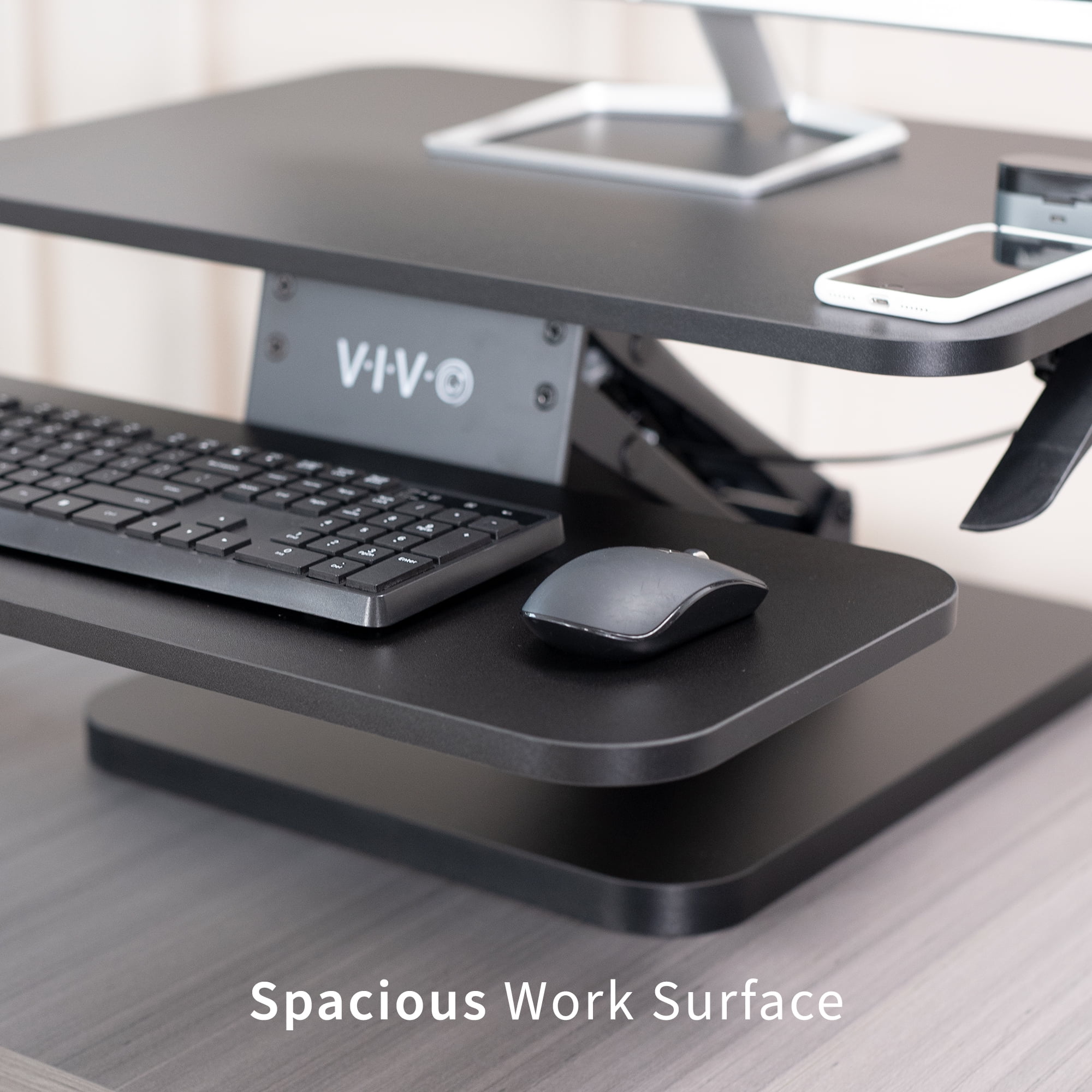 VIVO Height Adjustable Standing Desk Gas Spring Riser 25" Tabletop Sit Stand