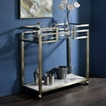 thumbnail image 3 of ACME Neilo Kitchen Cart in Clear and Wire Brass, 3 of 4