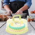 thumbnail image 3 of SHISUYAN Green Portable Cake Box Container with Handle Made of Durable PP for Kitchen Use Lightweight Sealing Buckle, 3 of 8
