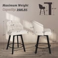 thumbnail image 4 of Dycanpo 26''Tall Swivel Counter Height Bar Stools Set of 2 with Backs for Home Kitchen Island, White, 4 of 8