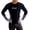 Black, variant on Men's Long Sleeve Rash Guard and Board Shorts Two Piece Swimwear Set for Sun Surfing Snorkeling