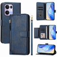 thumbnail image 1 of Filp Case for Oppo Reno13 Pro Zipper Pocket Magnetic Flip Wallet Phone Case with 7 Card Slots and Wrist Strap, 1 of 5