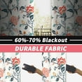 thumbnail image 3 of DriftAway Ada Floral Botanical Print Flower Leaf Lined Thermal Insulated Room Darkening Blackout Window Curtains 2 Layers Set of 2 Panels Each 52 Inch by 54 Inch Ivory Orange Teal, 3 of 9