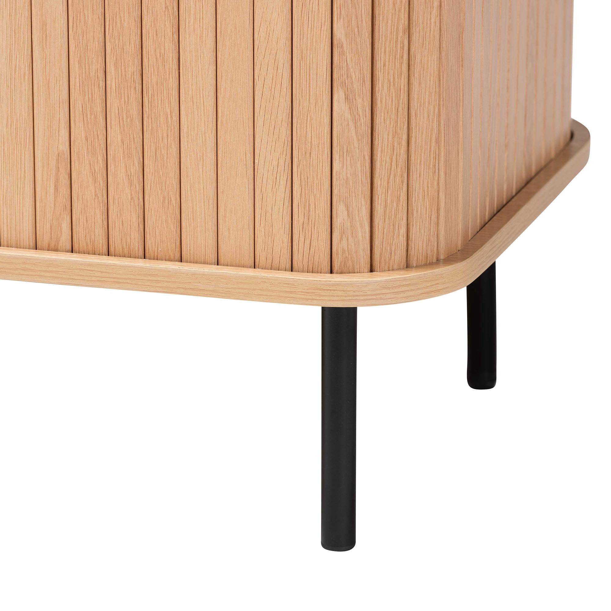 Baxton Studio Lucia Mid-Century Storage Cabinet, 35", Light Oak