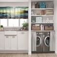 thumbnail image 5 of LALILO Kitchen Curtain Valance Sunset Beach Ocean Rod Pocket Window Curtain 52"x 18" Set of 2, 5 of 5