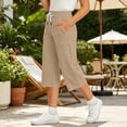 thumbnail image 7 of ShomPort Kids Capri Pants Boys Girls Drawstring Active Cropped Sweatpants Casual Loose Capris with Pockets 5-15Years, 7 of 7