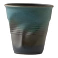 thumbnail image 2 of Taza de café de cerámica de 3.04 oz, regalo creativo de porcelana plisada, taza para beber en la cocina Azul Negro, 2 of 9