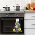 thumbnail image 4 of Yayeee Kitchen Hanging Hand Towels Set of 2 with Loop Bathroom Absorbent Tie Towel, Pink Flamingo Pattern, 4 of 7