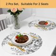 thumbnail image 5 of Grey Eucalyptus Leaves Round 15 Inch Placemats Set of 2, Watercolor Spring Summer Botanical HeatResistant Non Slip Place Mats for Dining Table, Wipeable Braided Kitchen Table Mats for Housewarming, 5 of 9