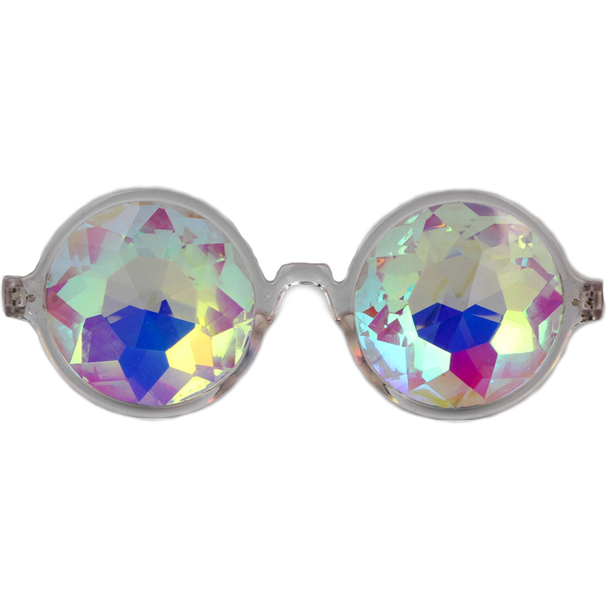 Rainbow Kaleidoscopic Glass Lens Goggles Punk Goth Burningman Rave USA 
