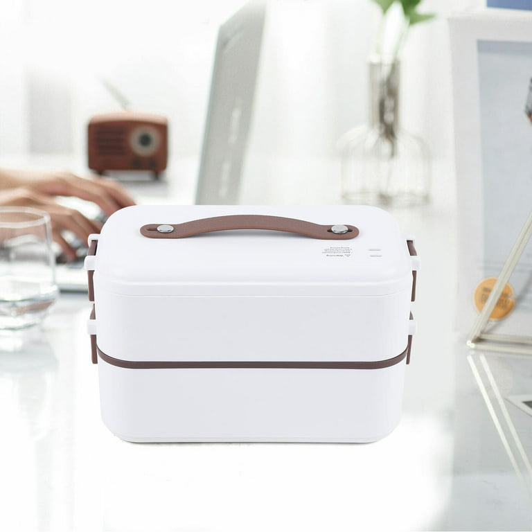 Portable Electric Lunch Box 2 layers Heating Steamer Bento Food Warmer  Sealed