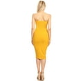 thumbnail image 3 of Women's Casual Solid Comfy Sexy Strapless Midi Bodycon Tube Dress, 3 of 4