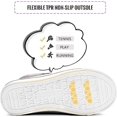 thumbnail image 2 of Kushyshoo Kids Canvas Sneakers Gray High-Top Children Walking Shoes 13M, 2 of 6