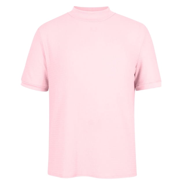 TSADFHJI Men Tops Summer Leisure Simple Texture Knit T Shirt European Men High Water Ripple Solid Color Short Sleeve Xl