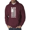 Trendy USA 1088 - Adult Hoodie USA Flag Black Lives Matter Human Rights Sweatshirt 4XL Maroon