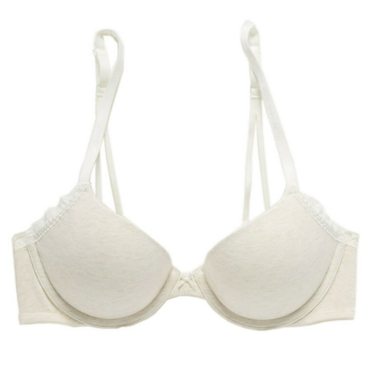 New AERIE American Eagle Real Happy Demi Push Up Bra, Heather Frost, Sz  34D, 8939-3