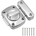 thumbnail image 1 of Pestillo de puerta Cerraduras pequeñas Cerradura de puerta de seguridad Pestillos de aleación de zinc Pestillo para puerta Baño Dormitorio Inodoro con 6 tornillos, 1 of 5