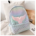 thumbnail image 3 of Fortune Girl Bling Mermaid Backpack Teenage Shiny Multipurpose Print School Bag, 3 of 6