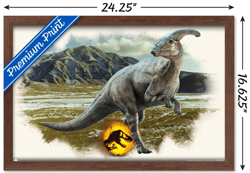Jurassic World: Dominion - Parasaurolophus Focal Wall Poster, 14.725" x 22.375" Framed