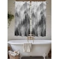 thumbnail image 4 of Black Grey Mountain Living Room Curtains 2 Panel, Misty Forest Nature Woodland Pine Tree Landscape Cafe Window Treatment, Extra Long Farmhouse Bedroom Bathroom Kitchen Curtains Drapes 104"x72", 4 of 6