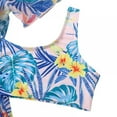 thumbnail image 3 of BULLPIANO Baby Girl Rashguard Swimsuit Print Beach Bikini Bathing Suit with Cover Ups 3 Piece Swimwear Bikini Bathing Suits, 3 of 4