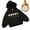 Black, variant on WOYY Toddler Girls Fleece Hoodie Hearts Print Hooded Sweatshirt Pullover Top, Sizes 4-5T