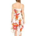 thumbnail image 2 of Sakkas Kiera Women's Tube Spaghetti Strap Floral Print Summer Casual Short Dress - W-Red - One Size, 2 of 5