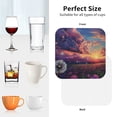 thumbnail image 6 of Kdxio Dreamy Dandelion Sunset Funny Coasters,4 Pcs Leather Coasters,Housewarming Gifts,Protect Furniture from Water Marks Scratch and Damage, 6 of 6