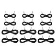 thumbnail image 1 of 12Pcs Deck Chair Tied Rope Accessories Beef Tendon Drawstring Beach Chair Elastic Rope Elastic Rope,12 x Elastic rope (6 long ropes and 6 short ropes),Black, 1 of 7