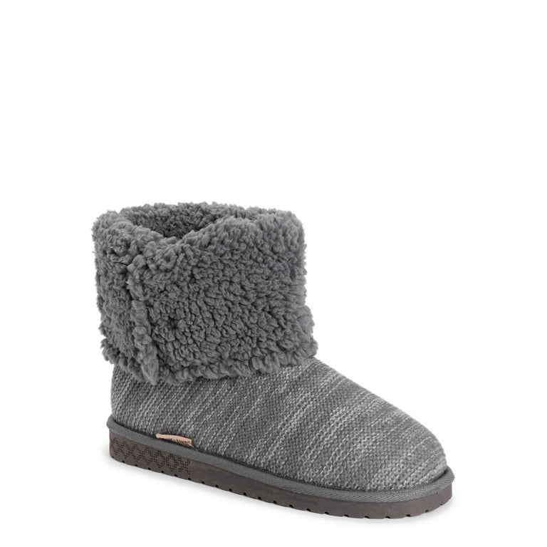 Muk Luks Women s Angel Faux Fur Lined Side Button Knit Boots