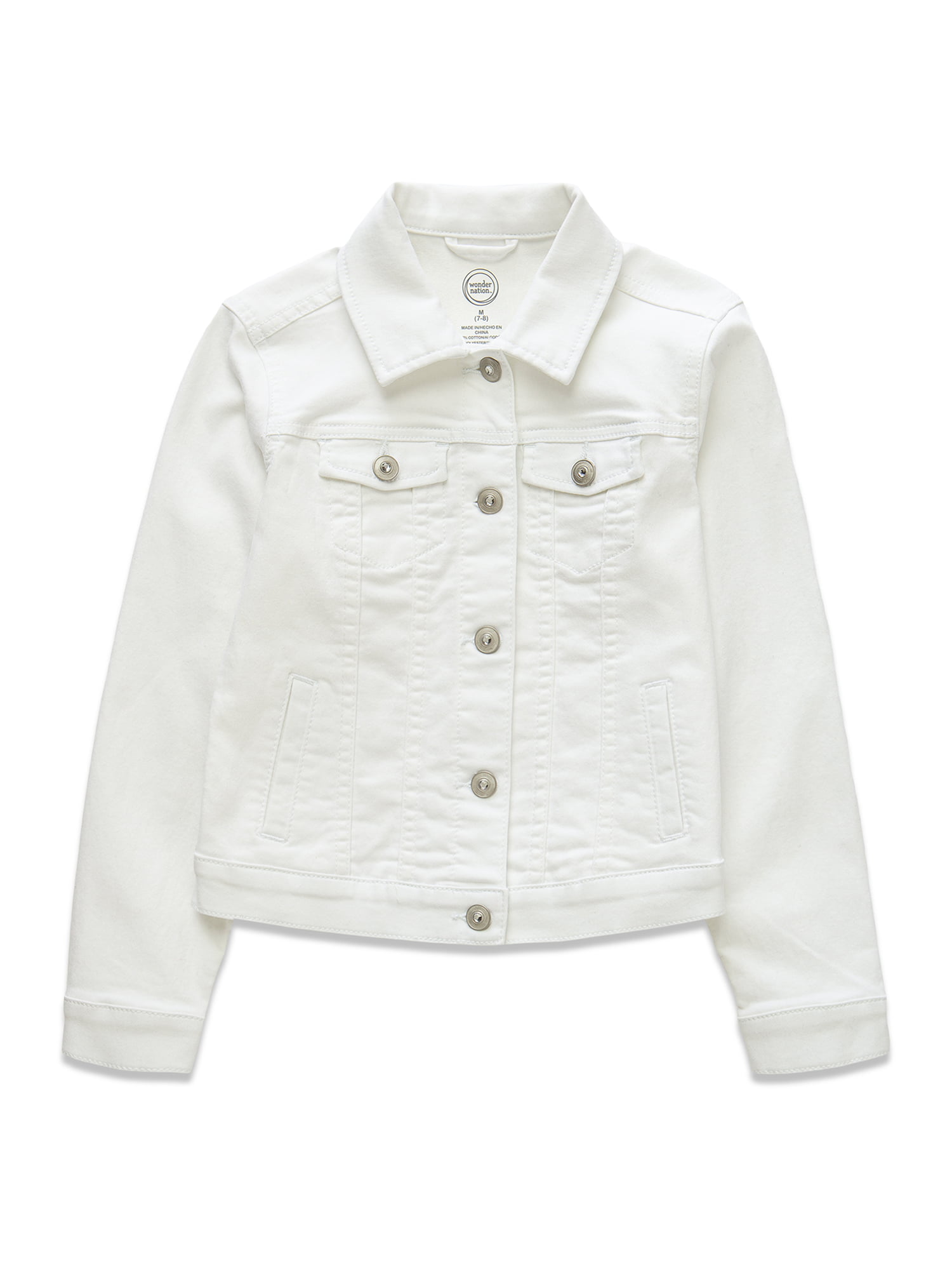 girls white jean jacket