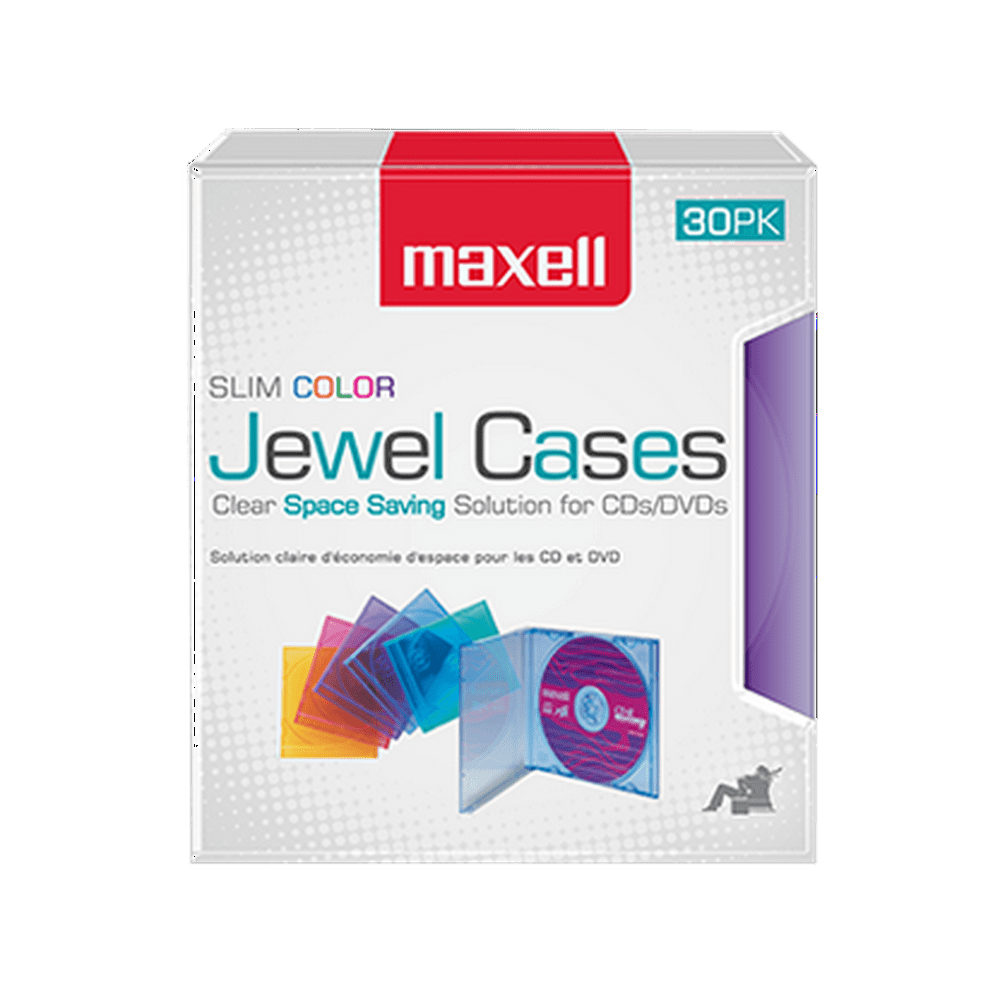 30Pack Slim Line Jewel Cases, Color