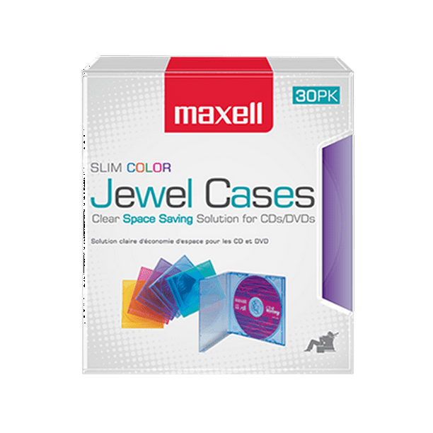30Pack Slim Line Jewel Cases, Color