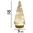 thumbnail image 2 of Glass Christmas Tree, Battery Operated Lit Clear Christmas Tree Figurine, Lighted Glass Decor Cordless Cone Crystal Christmas Tree Lamp, Light Up Christmas Tree with Lights, 2 of 7