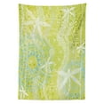 thumbnail image 3 of Ambesonne Animal Tablecloth Rectangular Table Cover, Dragonfly over Mandala, 60"x84", Green White, 3 of 4