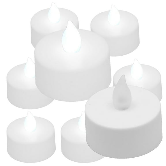 BlueDot Trading Flickering Tealight Candles, White, 6 Pieces