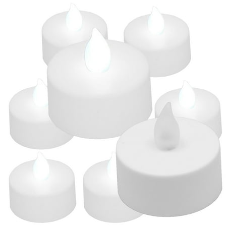 BlueDot Trading Flickering Tealight Candles, White, 6 Pieces