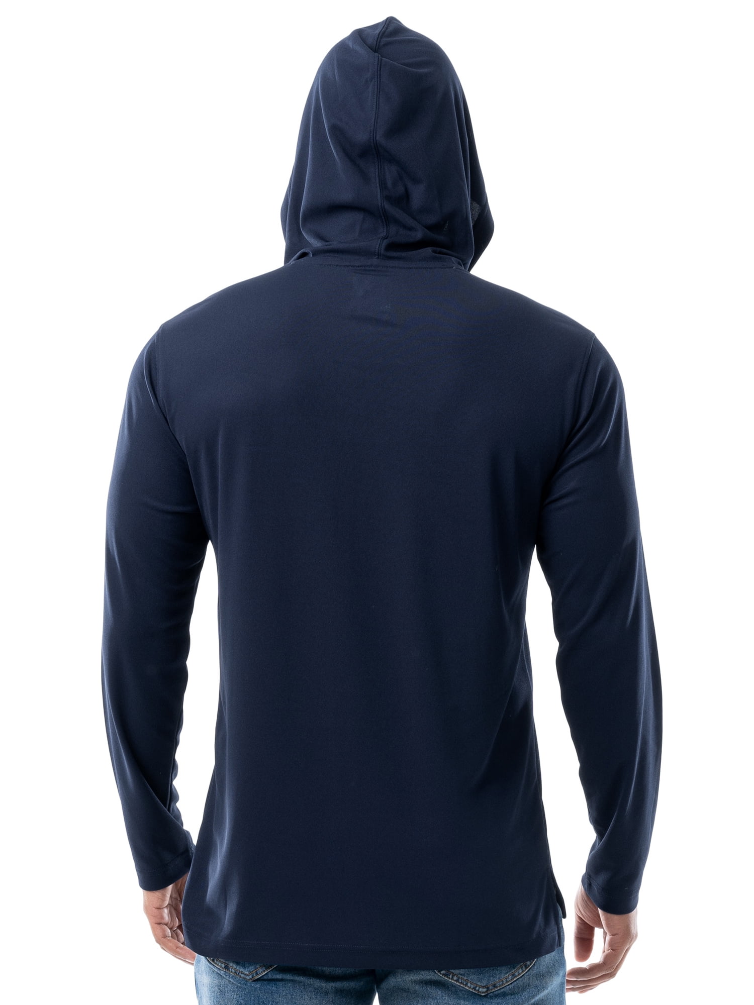 Wrangler Workwear Men's Long Sleeve UPF 40 Sun Shirt with Hoodie, sizes S-3XL