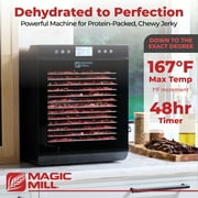 Magic Mill Premium Dehydrator Machine with 15 Stainless Steel Trays, Extra Large Capacity Food Dehydrator for Home Kitchen Countertop Use