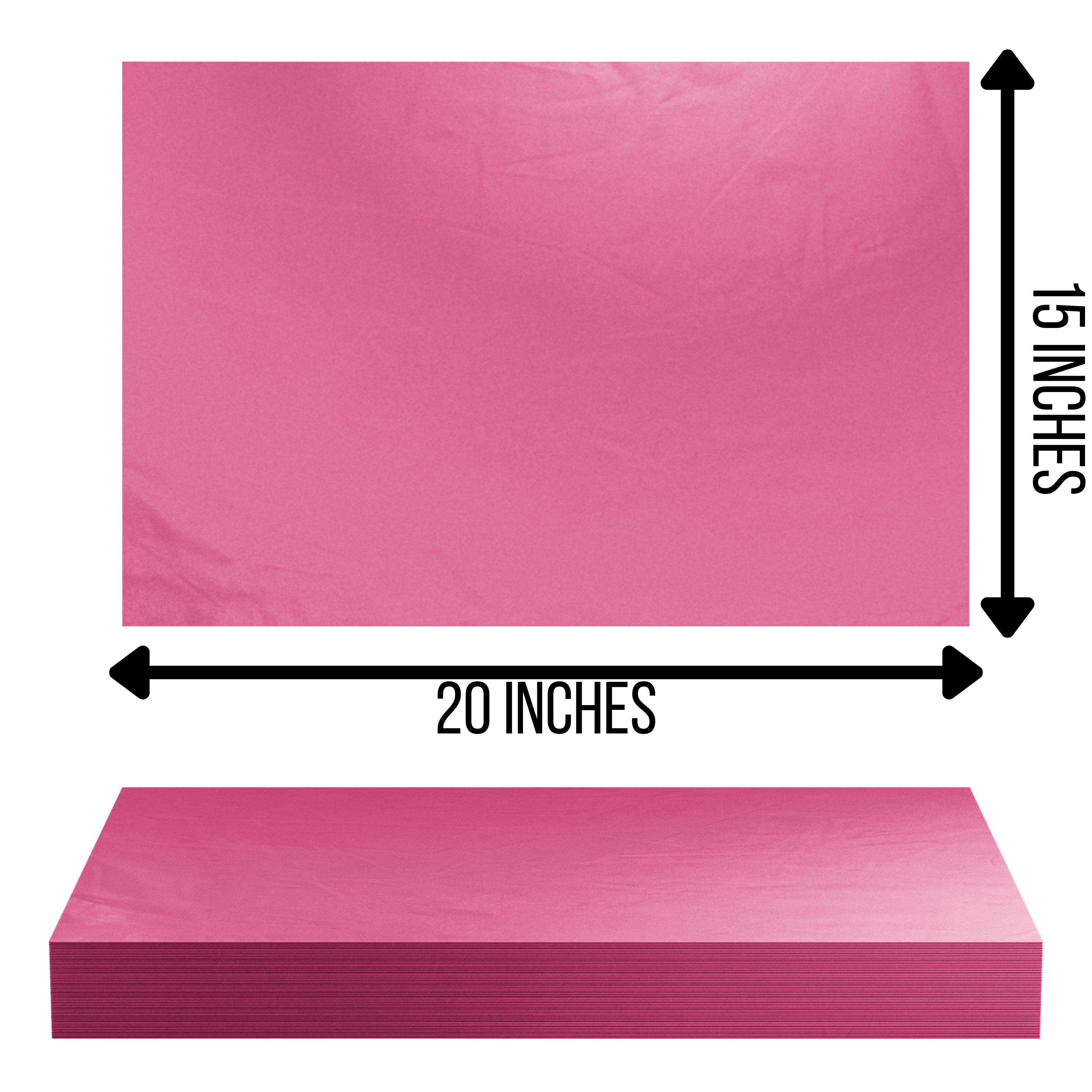 Crown Display 120 Count Tissue Paper for Gift and Crafts 15" x 20" - Hot Pink