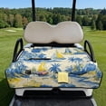thumbnail image 3 of COEQINE Golf Cart Seat Cover Blanket with Fold-Away Design, Universal Golf Accessories with 4 Pockets, Fit for EZGO Yamaha Club Cars and More, Blue Yellow Palm Tree Sailboat, 3 of 8