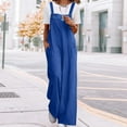 thumbnail image 2 of FRSASU Women's Corduroy Overalls with Adjustable Straps, Solid Color Baggy Jumpsuit, Casual with Pockets Blue, 2 of 8