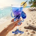 thumbnail image 2 of Octopus  Cocktail Glass, Creative Ocean Animal Stemmed Drinking Glass, Beach Wine Goblet, Decorative Sea Turtle Glassware, Beach Party Barware, Summer Pool Bar Party Birthday Gifts, 2 of 14