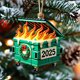 thumbnail image 1 of mfyjkho Adorno colgante navideño de coche plano con muñeco de nieve para árbol, 8 cm, redondo, festivo, 1 unidad, 1 of 5