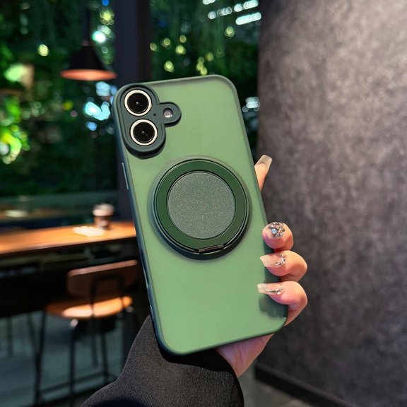 Multi-in-1 [Magnetic  Kickstand  Ring Holder] for iPhone XS Max Case, Compatible with MagSafe, 360° Rotatable Stand with Military Shockproof Silicone Frame Protection Magnetic Cover,Green